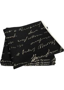 Stoffserviette »Scribble« aus Bio-Baumwolle,Made in Germany , schwarz , Adam , Obermaterial: 73% Leinen, 27% Baumwolle
