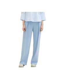 Tom Tailor, Unisex, Tom Tailor Bundfaltenhose &raquo;Lea Wide Leg&laquo; mit weitem Bein, light fjord blau, 34, L&auml;nge 30, Wide Leg Hose von Tom Tailor