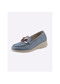 Casual Looks , Slipper , blau , Weite G