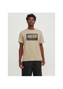 Jack & Jones Jack & Jones , Damen , Kurzarmshirt »JCOLOGAN TEE SS CREW NECK SS24 LN« , beige , Lässiger Look durch stylischen Druck, perfekt für casual Outfits