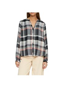 s.Oliver, Unisex, s.Oliver Langarmbluse mit Karo Muster, asphalt check, 34, Bluse von s.Oliver