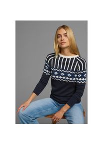 AJC , Jacquardpullover, mit Norwegermuster in verschiedenen Farbvarianten , weiss , Langarm Pullover mit Rundhals-Ausschnitt von AJC