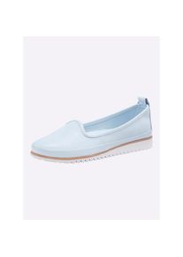 Andrea Conti , Damen , Slipper , blau , Leder-Wechselfussbett