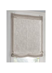 Raffrollo mit Ösen , grau , HEINE HOME