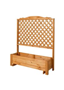 Promadino, Promadino Spalier &raquo;Romantica&laquo; mit Pflanzkasten, BxTxH: 120x38x140 cm, honigfarben, Holzwerkstoff, B/H/T: 120 cm x 140 cm x 38 cm