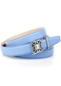 Anthoni Crown , Ledergürtel Sommerlicher Automatik Gürtel in Himmelblau , blau