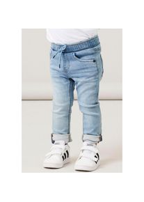 name it, Herren, Schlupfjeans &raquo;NMMRYAN SLIM SWE JEANS 2472-TH NOOS&laquo; im Jogging Style, light blau denim, 110, N-Gr, Verstellbarer Bund mit Kordelzug 
