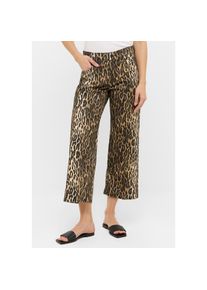 Angels, Unisex, Angels 3/4-Hose &raquo;LINN&laquo; im Leo-Look, sand beach, 44, L&auml;nge 31, Culotte von Angels