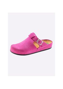 Jelmoli Unisex, Hausschuh, pink, 40, aus Rind-Veloursleder