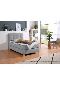 Boxspringbett, inklusive Komfortschaum-Topper , grau , Home Affaire