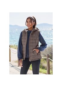 active by Lascana LASCANA ACTIVE , Damen , Steppweste mit Reissverschlusstaschen , braun , Performance Weste mit Fleece gef&uuml;ttert