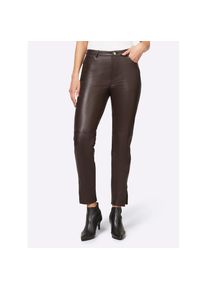 Heine , Lederhose , braun , Aus handschuhweichem Lammleder