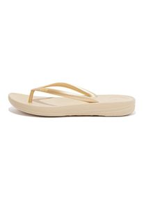 fitflop , Zehentrenner »IQUSHION«, Keilabsatz, Sommerschuh, Schlappen in schmaler Form , goldfarben , Idealer Sommerschuh für Strand und Schwimmbad