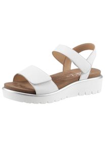 Ara , Sandalette »BILBAO«, Sommerschuh, Sandale, Keilabsatz, Klett, Weite G (weit) , weiss , Im schlichten Design