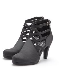 Lascana , Stiefelette, Stiefel, Boots mit Cut-Outs VEGAN , schwarz , Sommerstiefelette mit kleinen modischen Cut-Outs