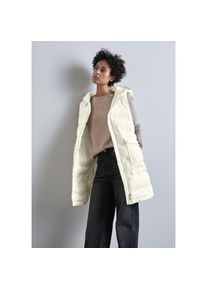 Street One , Longweste gesteppt und mit Kapuze , beige