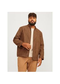 Jack & Jones PlusSize Jack & Jones Plussize, Herren, Jack & Jones PlusSize Lederimitatjacke &raquo;JJEDYLAN CLEAN JACKET NOOS PLS&laquo; ohne Kapuze, cognac, 4XL, Moderne Jacke von 