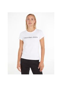 Calvin Klein Jeans , T-Shirt »CORE INSTIT LOGO SLIM FIT TEE« mit CK-Logoschriftzug , weiss , Shirt von Calvin Klein Jeans