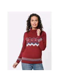 Casual Looks , Rollkragenpullover »Rollkragen-Pullover« , rot , softweicher Materialmix