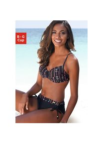 Buffalo , Bügel-Bikini, mit höher geschnittener Hose , schwarz , Mit modischem Design
