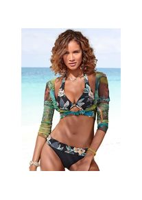 Venice Beach , Damen , Bügel-Bikini-Top »Lori« Druck mit trendigen Hibiskusblüten, herausnehmbare Softcups , schwarz , Druck mit trendigen...