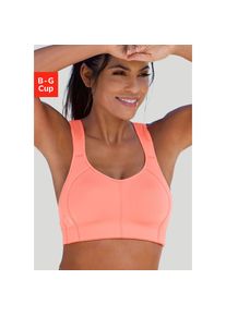 active by Lascana LASCANA ACTIVE , Sport-BH mit weichem Frottee-Lining und breiten, wattierten Trägern , orange