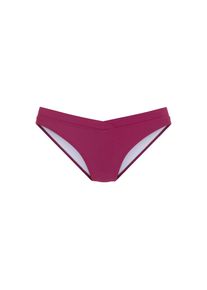 Lascana , Damen , Bikini-Hose »Yves« mit hohem Beinausschnitt , lila , Modisches V-Bündchen