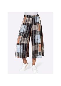 Classic Basics, Unisex, Hosenrock, schwarz, ecru, bedruckt, 56, modisch weites Bein