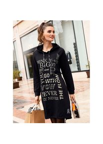 Inspirationen, Unisex, Sweatkleid &raquo;Sweatkleid&laquo;, schwarz, schlamm, 42, Normalgr&ouml;ssen, reine Baumwolle