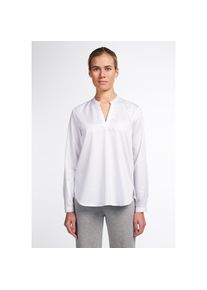 Eterna , Longbluse »LOOSE FIT«, EASY IRON (bügelleicht) , weiss , Steh-Kragen