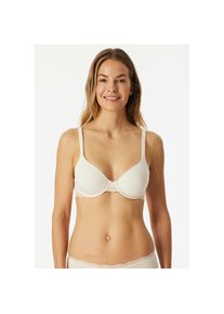 Schiesser , Bügel-BH »Unique Cotton« Spitzenband, mit Schale , weiss , Schalen-BH von Schiesser