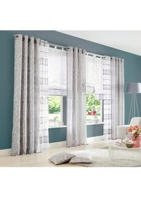 Raffrollo »Camposa«, mit Schlaufen, Transparent, Voile, Polyester , grau , my home