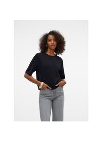 Véro Moda Vero Moda , Kurzarmpullover »VMSILJE 2/4 O-NCK OVERSIZE PULL GA NOOS« , schwarz , Pullover von Vero Moda mit Halbarm