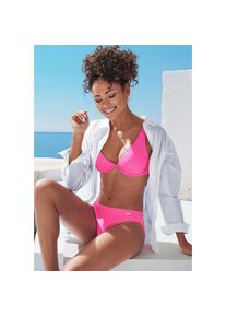 Venice Beach, Unisex, B&uuml;gel-Bikini-Top &raquo;Lucky&laquo; aus gerippter Strukturware, pink, 36, Cup B, Trendige Unifarbe