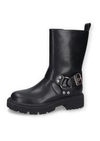 Dockers by Gerli , Bikerboots, Stiefel, Boots, Cowboyboots mit rockigen Details , schwarz , Dockers Bikerboots mit Schnalle und Nieten