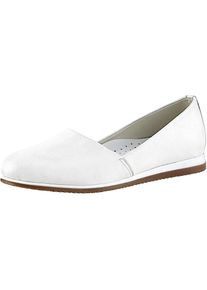 Heine , Damen , Slipper , weiss , Aus weichem Rind-Nappaleder