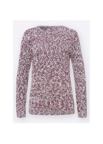 Classic Basics , Rundhalspullover »Pullover« , rot , dekoratives Effektgarn