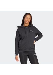 adidas Sportswear , Kapuzensweatshirt »W LIN FT FZ HD« , schwarz-weiss , Diese klassisch-cleane Kapuzenjacke ist teilweise aus einem Mix aus...