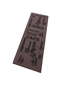 Küchenläufer »Espresso«, rechteckig, 5 mm Höhe, mit Schriftzug, rutschhemmend, Küche , braun , ANDIAMO