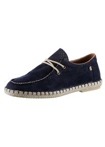 VERBENAS , Mokassin »TRUMAN HOLE«, Espadrilles, Sommerschuh, Freizeitschuh mit schöner Ziernaht , blau , Bootsschuh mit Perforation