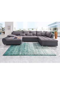 Sit & More Wohnlandschaft »Bandos U-Form«, in 2 unterschiedlichen Grössen, wahlweise mit Bettfunktion + Bettkasten , grau , sit&more