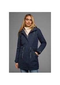 Polarino, Unisex, Funktionsparka mit Kapuze Atmungsaktiv, winddicht, wasserdicht. Wassers&auml;ule 3000mm, marine, 36, Wetterfester, wattierter Winterparka