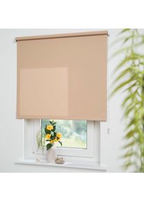 Seitenzugrollo »Uni« Lichtschutz mit Bohren freihängend Montage ohne Bohren zum Klemmen mit separatem Klemmträger möglich , beige , Liedeco ,...