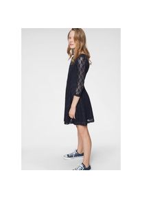Kidsworld , Jerseykleid »- Spitzenkleid«, festliche Anlässe, knielang, aus Spitze und Jersey, 3/4-Ärmel , blau , Knieumspielende Länge und...