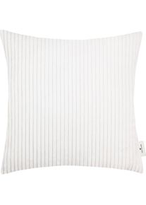 Dekokissen »Big Corduroy«, mit effektvollem Reissverschluss, Kissenhülle ohne Füllung, 1 Stück , beige , Tom Tailor HOME