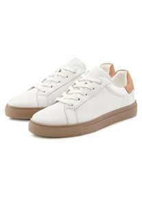 ELBSAND, Unisex, Sneaker &raquo;Schn&uuml;rschuh&laquo; Schn&uuml;rhalbschuh, Freizeitschuh, Leder, Lederschuh, Halbschuh, wei&szlig;, 36, Modischer und bequemer Sneaker aus 