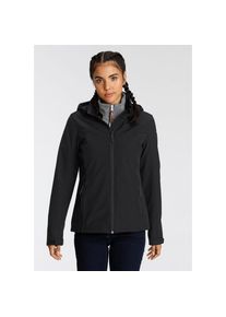 Icepeak , Softshelljacke »BRENHAM«, (1 St.), mit Kapuze, Winddicht & Wasserabweisend & Atmungsaktiv , schwarz , D Softshelljacke BRENHAM von Icepeak