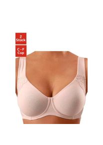 Petite Fleur , Minimizer-BH, mit Bügel, mit doppellagigen Cups und breiteren Trägern , rosa , BHs