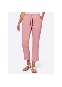Classic Basics , 7/8-Hose , rosa , Leinen-Optik