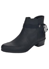 Rieker , Stiefelette, Blockabsatz, Ankleboots mit Zierbändern , schwarz , In eleganter Optik